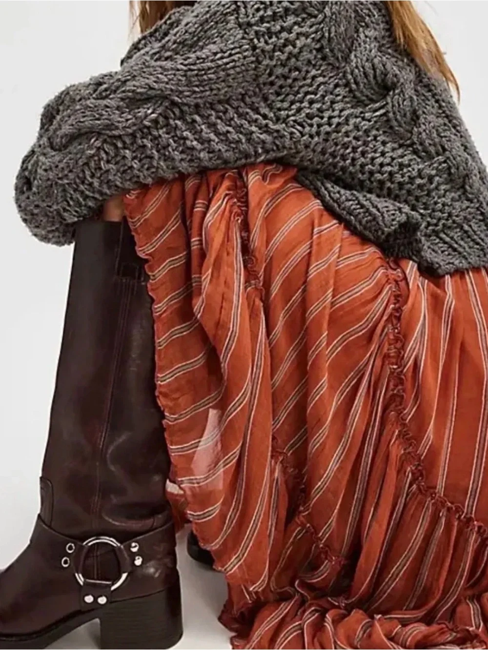 FREE PEOPLE $128 TIERED EMBER SKIRT